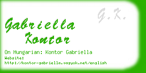 gabriella kontor business card